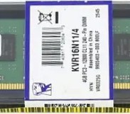 Оперативна пам'ять 4GB Kingston ValueRAM (KVR16N11/4)