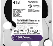 Жорсткий диск Western Digital Purple 4 ТБ / 256 МБ / 5400 rpm / 3.5" / SATA3 (WD42PURZ)