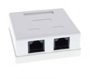 Розетка накладна ATcom UTP 8P8C RJ45 2 порти, біла